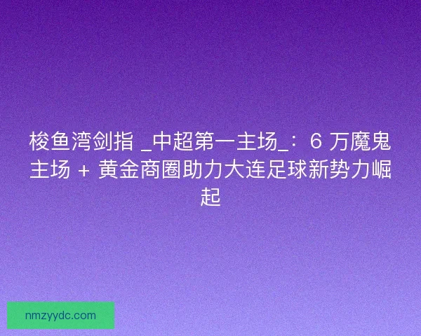 梭鱼湾剑指 _中超第一主场_：6 万魔鬼主场 + 黄金商圈助力大连足球新势力崛起