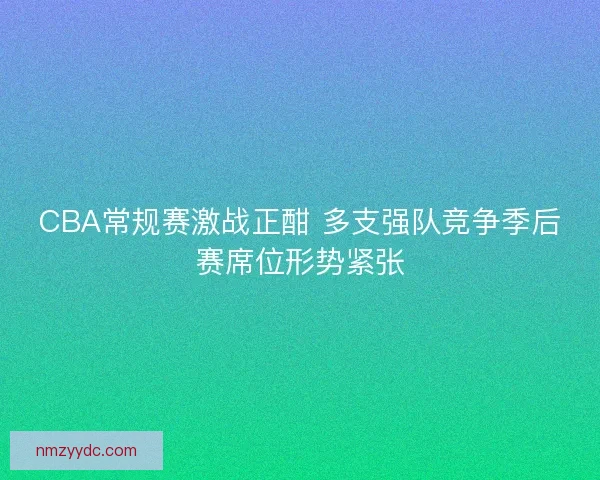 CBA常规赛激战正酣 多支强队竞争季后赛席位形势紧张 CBA常规赛激战正酣 多支强队竞争季后赛席位形势紧张
