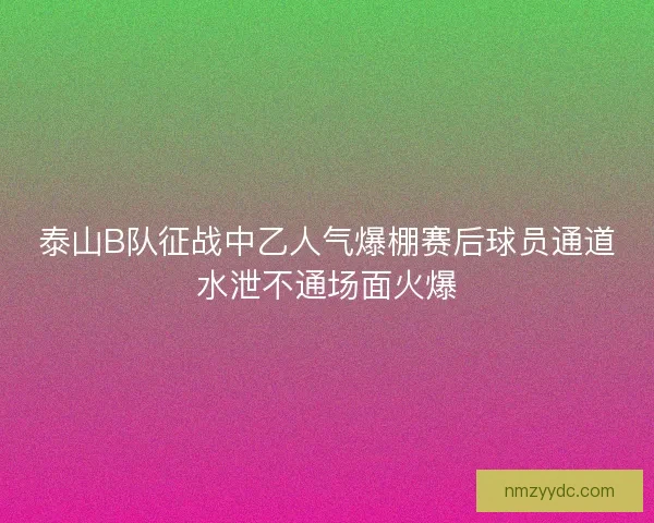 泰山B队征战中乙人气爆棚赛后球员通道水泄不通场面火爆